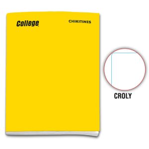 Cuaderno engrapado decroly A4x80 hojas amarillo Chikitines