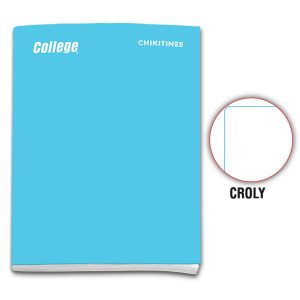Cuaderno engrapado decroly A4x80 hojas celeste Chikitines