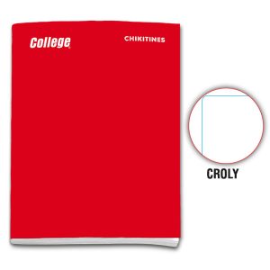 Cuaderno engrapado decroly A4x80 hojas rojo Chikitines