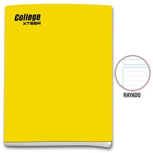 Cuaderno rayado A4 x 80 hojas amarillo Xteen