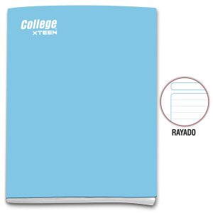 Cuaderno rayado A4 x 80 hojas celeste Xteen