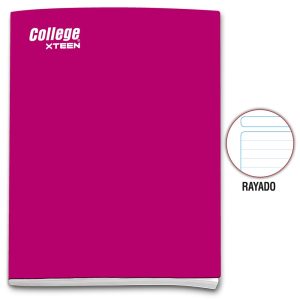 Cuaderno rayado A4 x 80 hojas fucsia Xteen