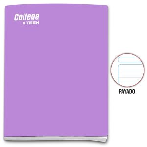 Cuaderno rayado A4 x 80 hojas lila Xteen