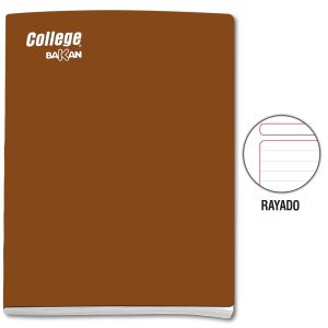 Cuaderno rayado A4 x 80 hojas marrón Bakan