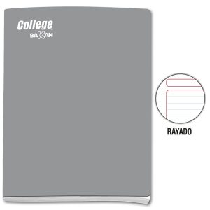 Cuaderno rayado A4 x 80 hojas plomo Bakan