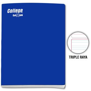 Cuaderno triple raya A4 x 80 hojas azul Bakan