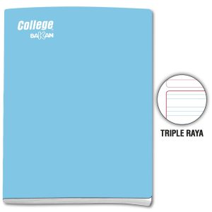 Cuaderno triple raya A4 x 80 hojas celeste Bakan