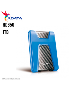 DISCO DURO EXTERNO ADATA 1TB HD650 ( AHD650-1TU31-CBL ) ANTIGOLPE | AZUL/NEGRO