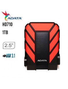 DISCO DURO EXTERNO ADATA 1TB HD710 PRO ( AHD710P-1TU31-CRD ) ANTIGOLPE | ROJO/NEGRO
