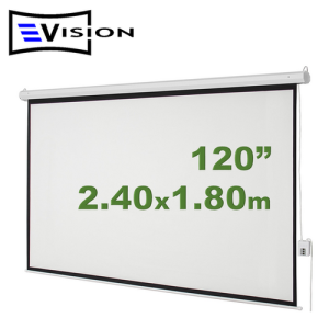 Ecran Eléctrico 120" 2.44x1.83m EVISION - Techo Pared