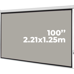 Ecran Eléctrico Matte Gray 100" 16:9 2.21x1.25m EVISION - Techo Pared