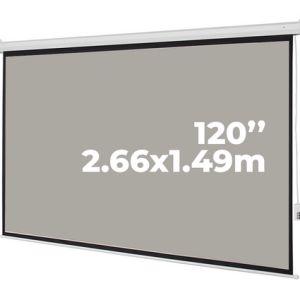 Ecran Eléctrico Matte Gray 120" 16:9 2.66x1.49m EVISION - Techo Pared