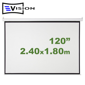 Ecran Manual 120" 2.44x1.83m EVISION - Retráctil Techo Pared