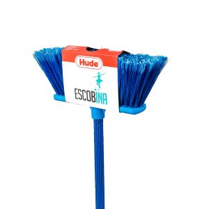 Escoba mango plástico escobina 30.5 cm azul hude