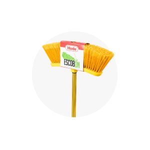 Escoba mango plástico escobon 41 cm amarillo hude