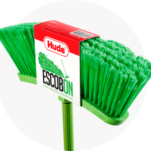 Escoba mango plástico escobon 41 cm verde hude