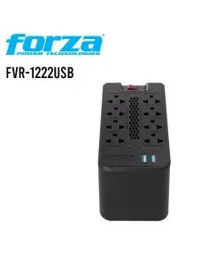 ESTABILIZADOR FORZA 8 TOMAS ( FVR-1222USB ) 1200VA/600W | 2 USB