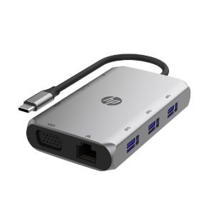 Hub USB-C 9 en 1 VGA HDMI RJ45 PD 100W DHC-TC236 HP
