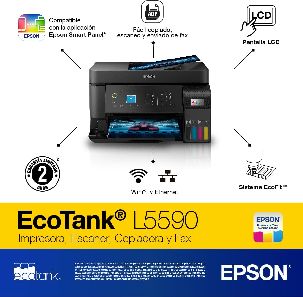 Impresora Epson L5590 Inalambrico Multifuncional ADF