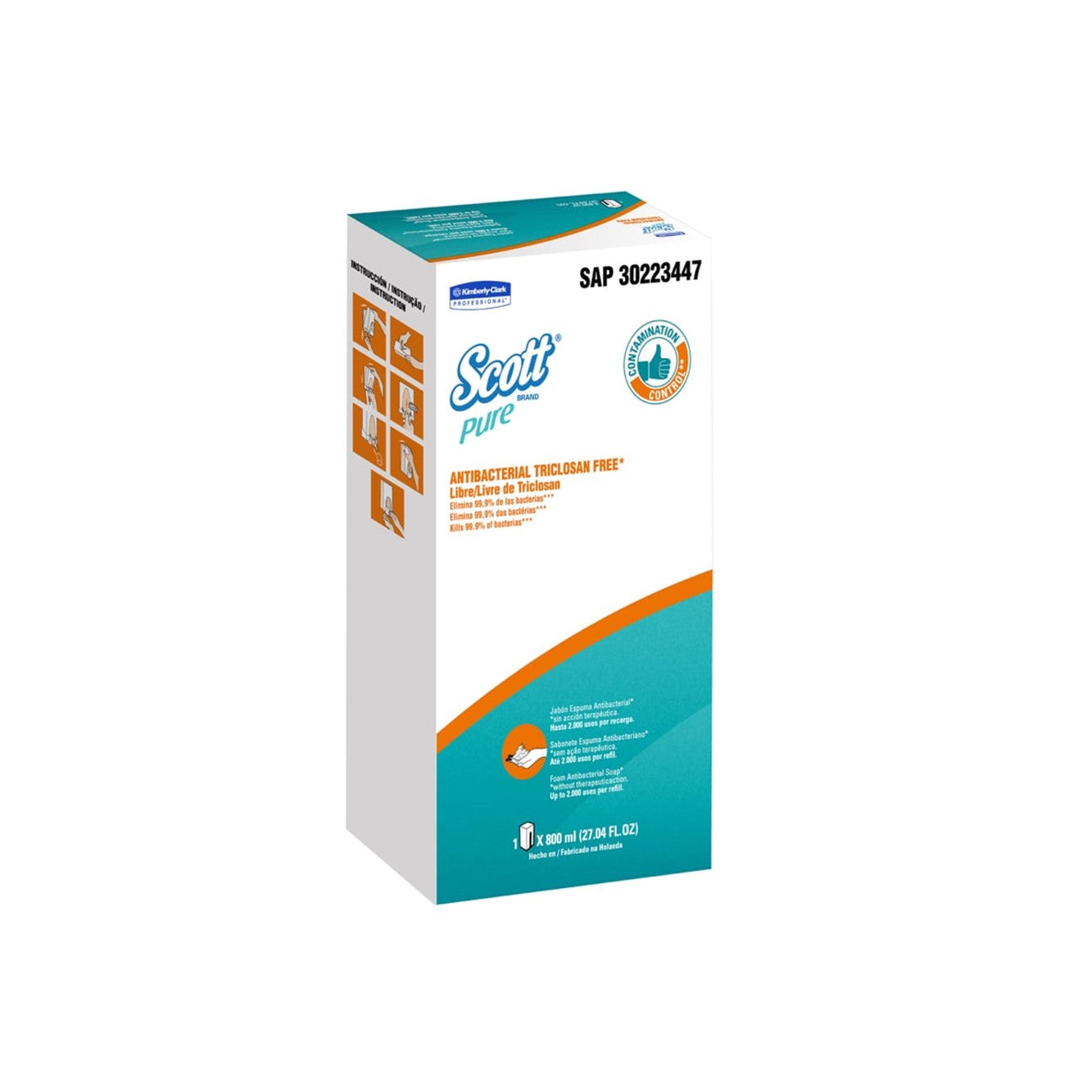Jabón antibacterial espuma 800ml Scott