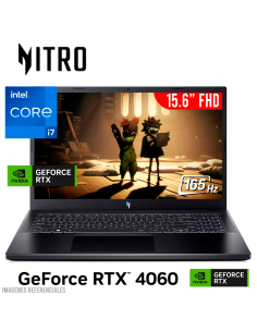 LAPTOP GAMER ACER ANV15-51-77DQ I7-13620H 32GB DDR5 512GB SSD GEFORCE RTX 4060 8GB 15.6 FHD 165HZ WINDOWS 11