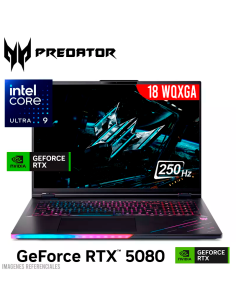LAPTOP GAMER ACER HELIOS 18 PH18-73-90A6 ULTRA 9-275HX 32GB 1TB SSD GEFORCE RTX 5080 16GB 18 WQXGA 250HZ WINDOWS 11 PRO