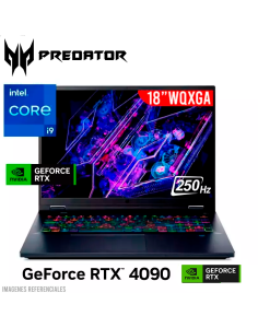 LAPTOP GAMER ACER PH18-72-924C I9-14900HX 32GB 1TB SSD T. VIDEO RTX 4090 16GB 18 WQXGA 250HZ WINDOWS 11