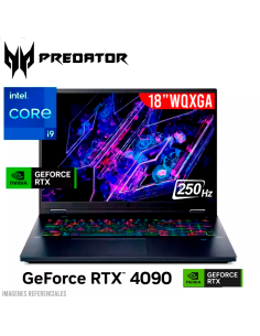 LAPTOP GAMER ACER PH18-72-924C I9-14900HX 32GB 1TB SSD T. VIDEO RTX 4090 16GB 18 WQXGA 250HZ WINDOWS 11