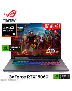 LAPTOP GAMER ASUS ROG STRIX G16 G614FM-WS94 RYZEN 9-9955HX 16GB 1TB SSD RTX 5060 8GB 16" WUXGA WINDOWS 11 (90NR0L17-M00010)
