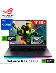 LAPTOP GAMER ASUS ROG STRIX G16 G615JMR-RV017W I9-14900HX 16GB 1TB SSD GEFORCE RTX 5060 8GB 16FHD+ 165HZ WINDOWS 11