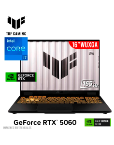 LAPTOP GAMER ASUS TUF F16 FX608JMR-F16.I75060 I7-14650HX 32GB DDR5 1TB SSD T. VIDEO RTX 5060 8GB 16 WUXGA 165HZ WINDOWS 11