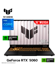 LAPTOP GAMER ASUS TUF F16 FX608JMR-F16.I75060 I7-14650HX 32GB DDR5 1TB SSD T. VIDEO RTX 5060 8GB 16 WUXGA 165HZ WINDOWS 11