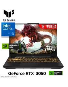 LAPTOP GAMER ASUS TUF FX607VJ-RL009 5-210H 16GB 512GB SSD GEFORCE RTX 3050 6GB 16 WUXGA FREEDOS (90NR0MZ6-M000N0)