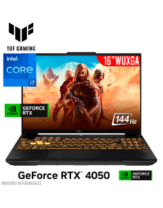 LAPTOP GAMER ASUS TUF FX607VU-RL091 I7-13620H 16GB 1TB SSD RTX4050 6GB 16" WUXGA FREEDOS (90NR0N06-M00A10)