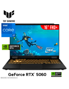 LAPTOP GAMER ASUS TUF FX608JMR-RV024 I7-14650HX 16GB DDR5 1TB SSD T VIDEO RTX 5060 8GB 16 FHD+ 144HZ FREEDOS(90NR0NB1-M00280)