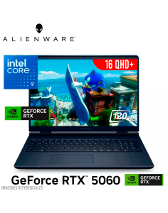LAPTOP GAMER DELL ALIENWARE AC16250 AURORA GAMING CORE 9 270H 16GB DDR5 1TB SSD GEFORCE RTX 5060 8GB 16 QHD+ WINDOWS 11 (F0P09)