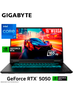 LAPTOP GAMER GIGABYTE A16 I7-13620H 16GB DDR5 512GB SSD GEFORCE RTX 5050 8GB 16 WUXGA WINDOWS 11 (A16 CTHI3LA893SH)