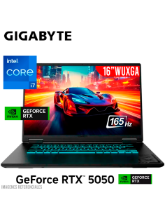 LAPTOP GAMER GIGABYTE A16 I7-13620H 16GB DDR5 512GB SSD GEFORCE RTX 5050 8GB 16 WUXGA WINDOWS 11 (A16 CTHI3LA893SH)