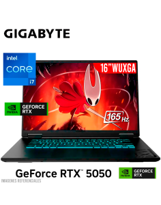 LAPTOP GAMER GIGABYTE A16 I7-13620H 32GB DDR5 512GB SSD GEFORCE RTX 5050 8GB 16 WUXGA WINDOWS 11 (A16 CTHI3LA893SH)
