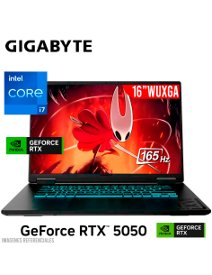 LAPTOP GAMER GIGABYTE A16 I7-13620H 32GB DDR5 512GB SSD GEFORCE RTX 5050 8GB 16 WUXGA WINDOWS 11 (A16 CTHI3LA893SH)