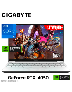 LAPTOP GAMER GIGABYTE AERO I7-13700H 16GB 1TB SSD GEFORCE RTX 4050 6GB 14 WQHD+ OLED 90HZ WINDOWS 11 (BMF72LABB4SH)