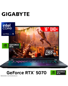 LAPTOP GAMER GIGABYTE AORUS 16 AE6H ULTRA 9-275HX 32GB 1TB SSD GEFORCE RTX 5070 8GB 16 QHD+ 165HZ WINDOWS 11 (BWHC3USC64SH)