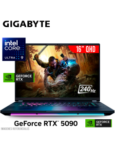 LAPTOP GAMER GIGABYTE AORUS MASTER 16 AM6H ULTRA 9-275HX 32GB 2TB SSD GEFORCE RTX 5090 24GB 16" QHD OLED 240HZ WINDOWS 11