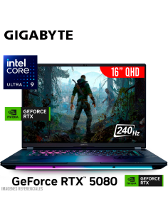 LAPTOP GAMER GIGABYTE AORUS MASTER ULTRA 9-275HX 32GB 1TB SSD GEFORCE RTX 5080 16GB 16 QHD OLED 240HZ WINDOWS 11(BYHC5USE64SH)