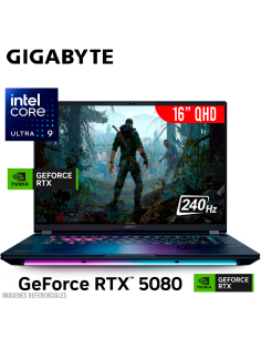 LAPTOP GAMER GIGABYTE AORUS MASTER ULTRA 9-275HX 32GB 1TB SSD GEFORCE RTX 5080 16GB 16 QHD OLED 240HZ WINDOWS 11(BYHC5USE64SH)
