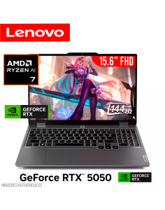 LAPTOP GAMER LENOVO LOQ 15AHP10 RYZEN 7-250 16GB 1TB SSD GEFORCE RTX 5050 8GB 15.6 FHD 144HZ WINDOWS 11 (83JG000FUS)