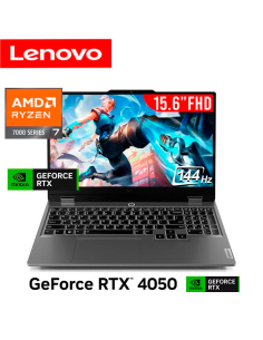 LAPTOP GAMER LENOVO LOQ 15ARP9 RYZEN 7-7435HS 24GB DDR5 512GB SSD GEFORCE RTX 4050 6GB 15.6 FHD 144HZ FREEDOS ( 83JC008GLM )