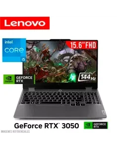 LAPTOP GAMER LENOVO LOQ 15IAX9 I5-12450HX 24GB DDR5 512GB SSD T VIDEO RTX 3050 6GB 15.6 FHD FREEDOS ( 83GS00EQLM )