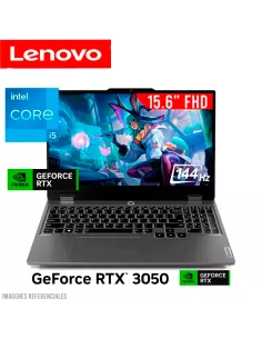 LAPTOP GAMER LENOVO LOQ 15IAX9 I5-12450HX 8GB DDR5 512GB SSD GEFORCE RTX 3050 6GB 15.6 FHD 144HZ FREEDOS (83GS006WLM)