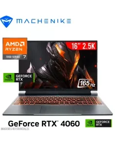 LAPTOP GAMER MACHENIKE L16 PRO RYZEN 7-7735H 16GB 1TB SSD T. VIDEO RTX 4060 8GB 16 2.5K 165HZ WINDOWS 11